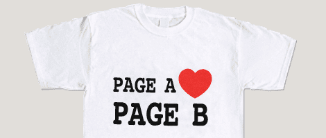 Page A loves Page B